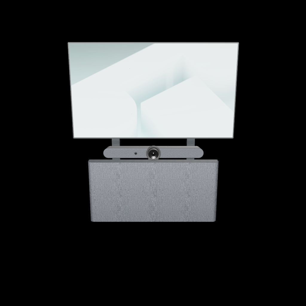 Heckler AV Credenza 4U Black Grey front view